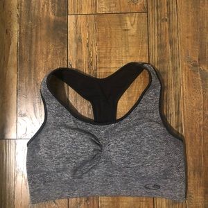 Gray and Black C9 Sports Bra with Removable Pads